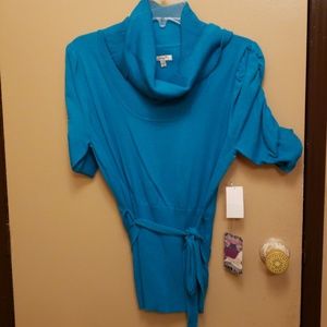 Macy Turtleneck Sweater Teal